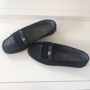 Black loafers